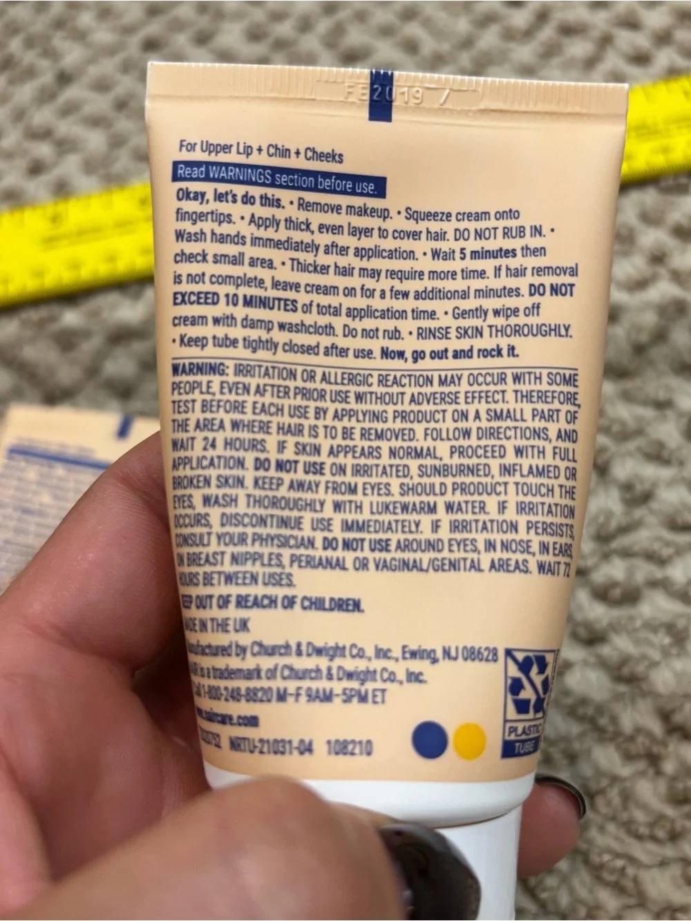 Lot‎ of Two Nair Hair Removing Face Creams New Unused